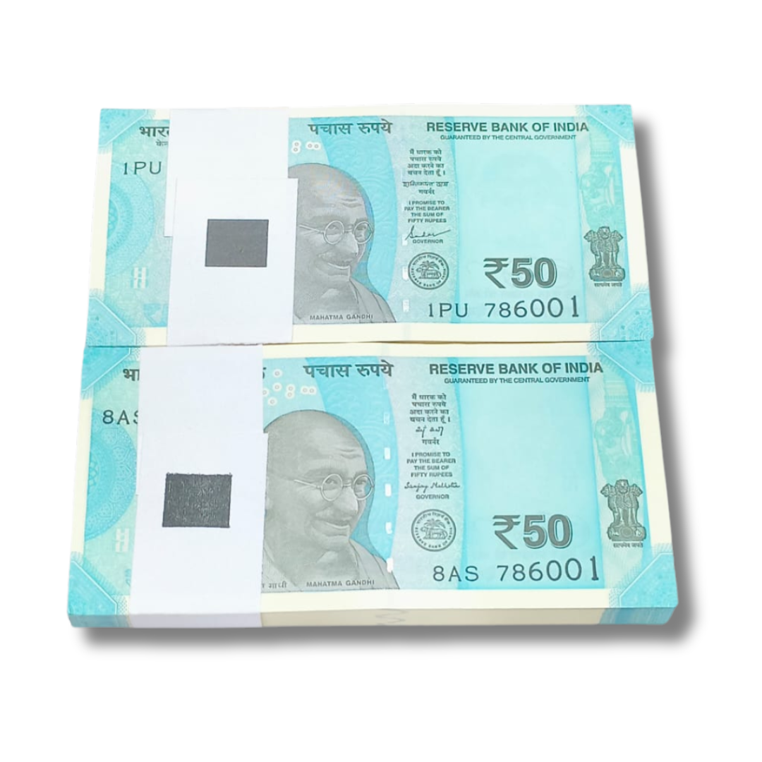 ?50 note packet with 786001 serial – rare holy Bismillah number