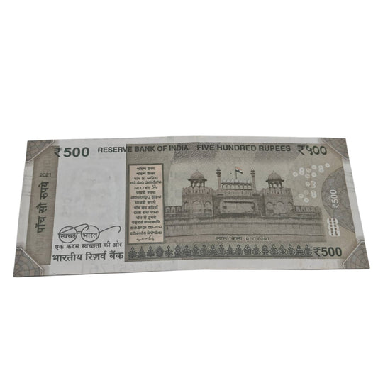 Rs 500 number shifting Error serial number 651761