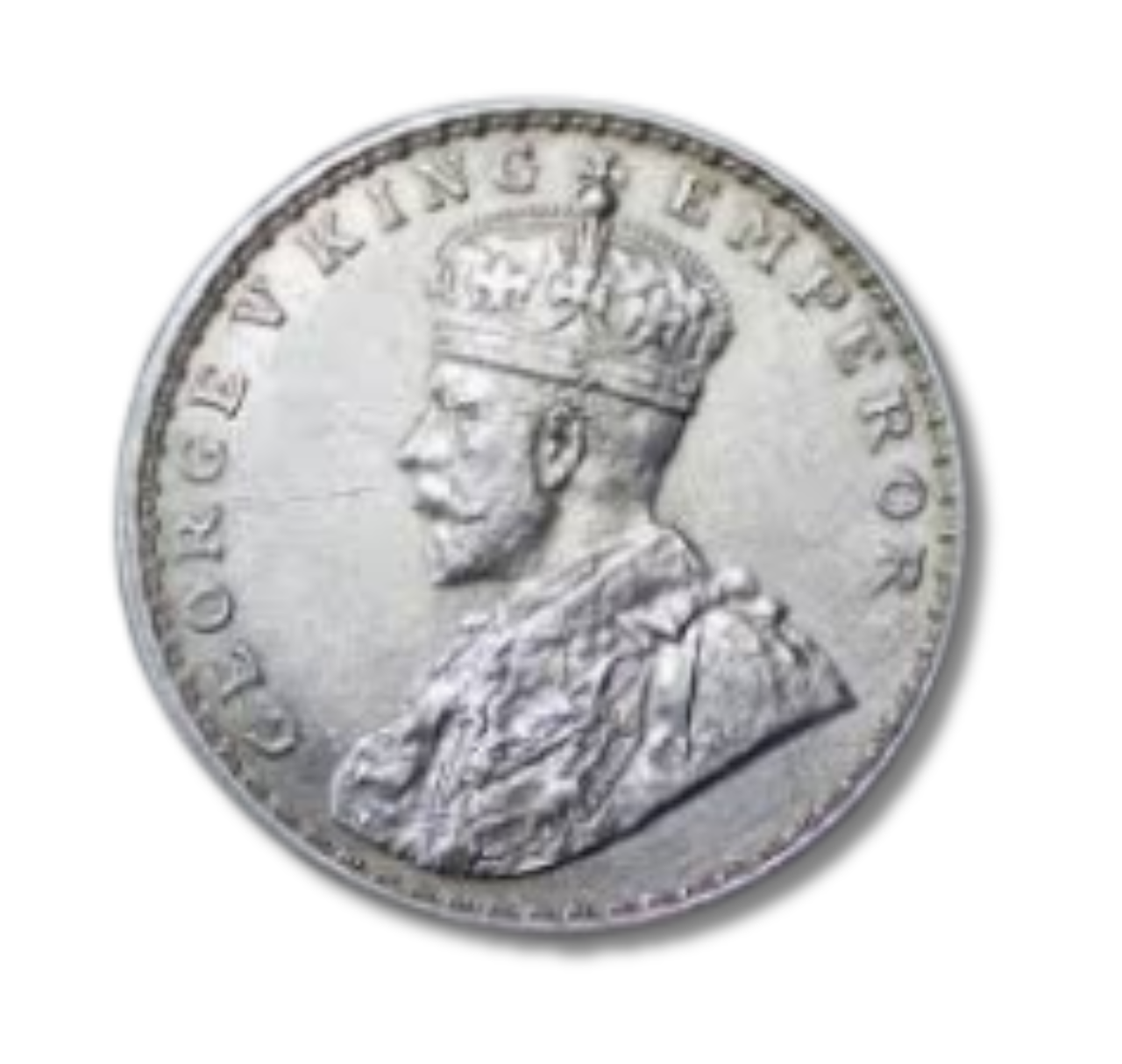 Rupee 1 George V king year 1922 silver coin