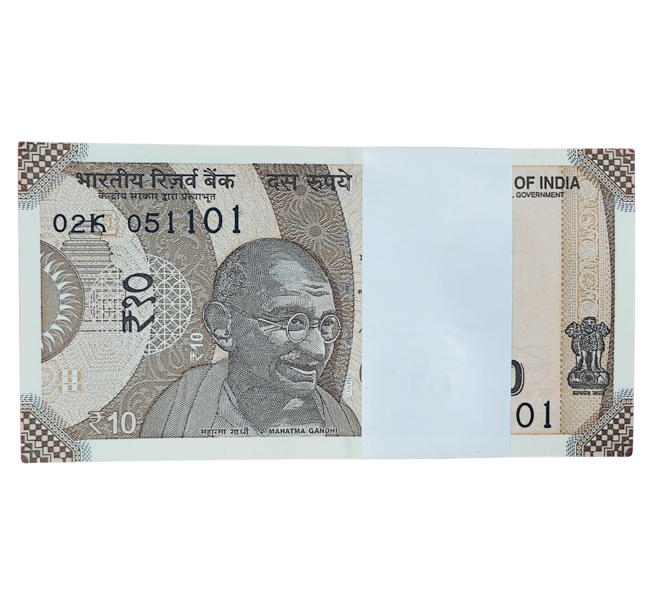 Rupee 10 serial birthday packet 05.11.01 unc condition