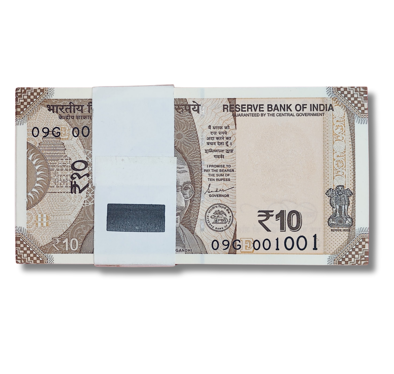 ?10 Note Packet with Rare Serial Number 001001 in Uncirculated Condition – Lower Number Collectible