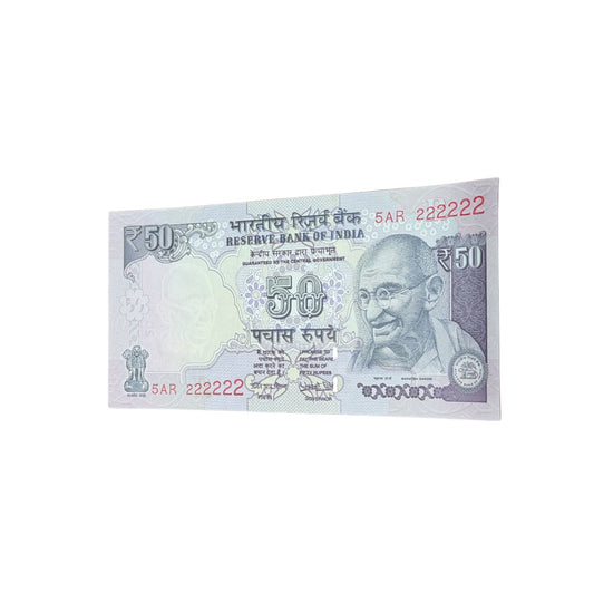 Rs 50 all 222222 solid number 