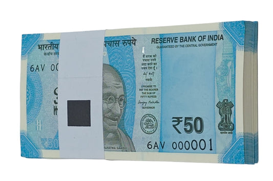 ?50 000001 serial number fancy rare 100 notes packet UNC condition