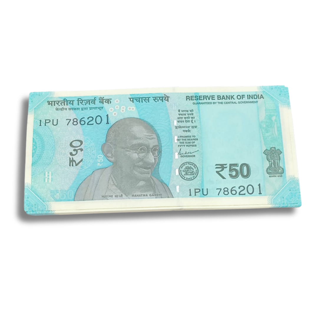 ?50 note packet with 786201 serial – rare holy Bismillah number