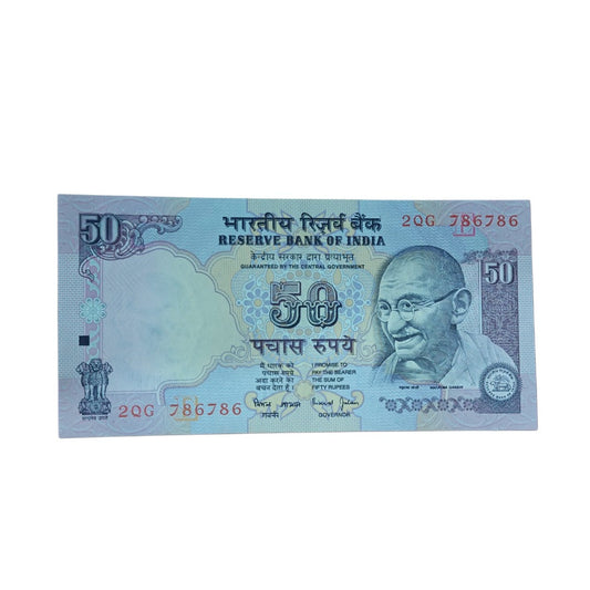 Rs 50 note old denomination extrmly rare governor Bimal Jalan 786786 gem unc condition rare