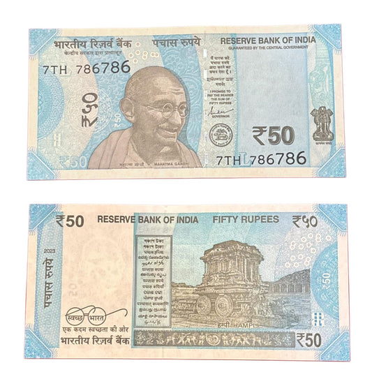 Rs 50 Fancy 786786 Note – Rare 786 Repeater Number