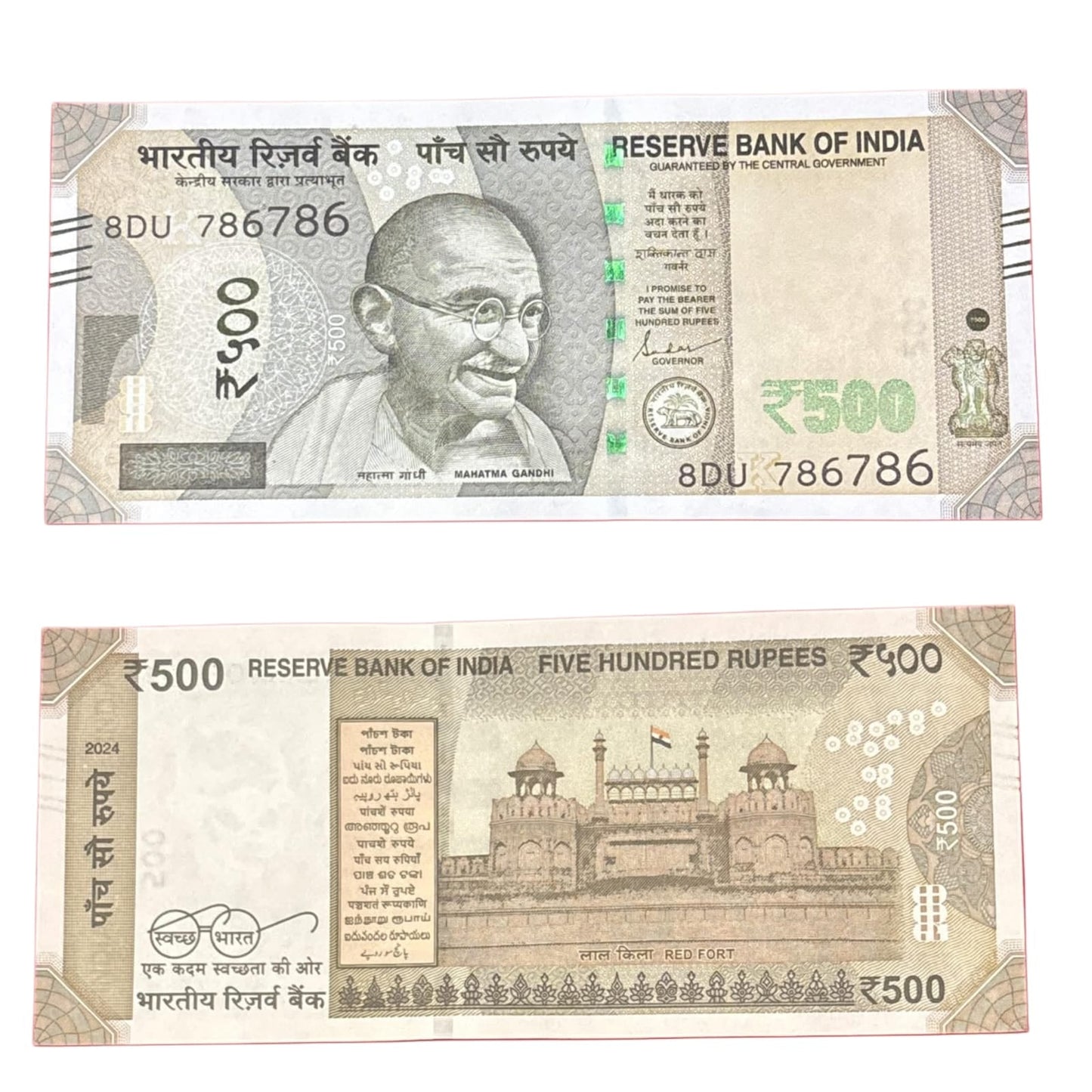 Rs 500 Note with 786786 Serial Number | Double 786 Lucky Number | Mahatma Gandhi Series | Uncirculated Fancy Note