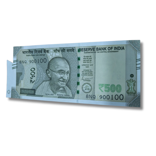 Rs 500 extra paper error 900100 unc condition