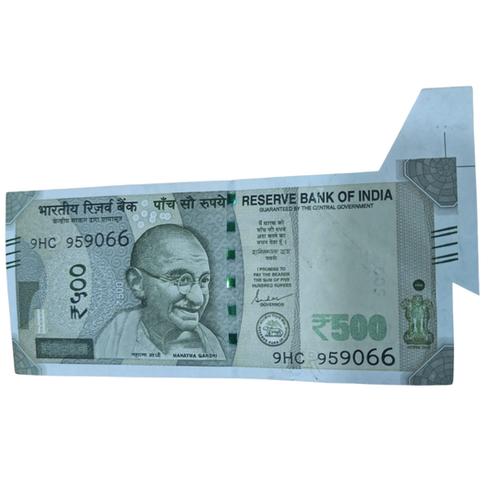 Rs 500 extra paper error 959066 unc condition
