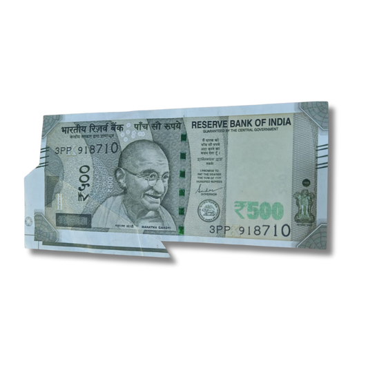 Rs 500 extra paper error 918710 unc condition