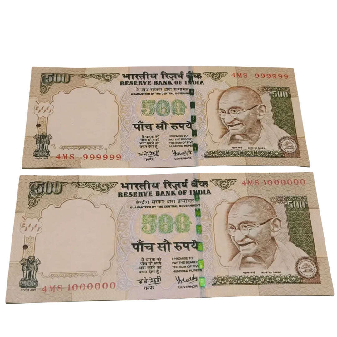 Rs 500 full fancy all times 999999/100000 