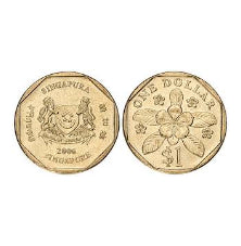 1 Dollar Singapore Coin | Singaporean Currency | Collectible