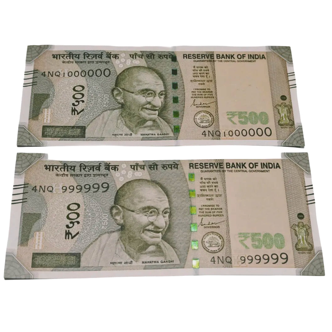 Rs 500 fancy number all times 999999/1000000 Prefix 4NQ