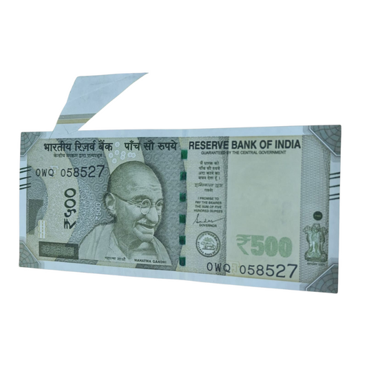 Rs 500 extra paper  error 058527 governor shaktikant das unc condition