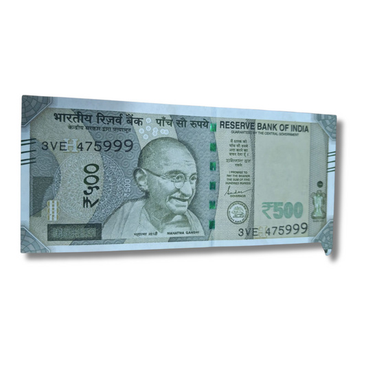 Rs 500 new 475999 right side extra paper error governor shaktikant das unc condition