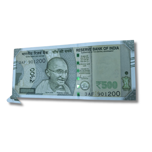 Rs 500 new 901200 left side extra paper error governor shaktikant das unc condition