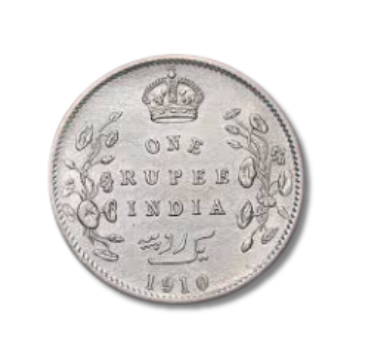 Rupee one edward VII 1910 silver coin