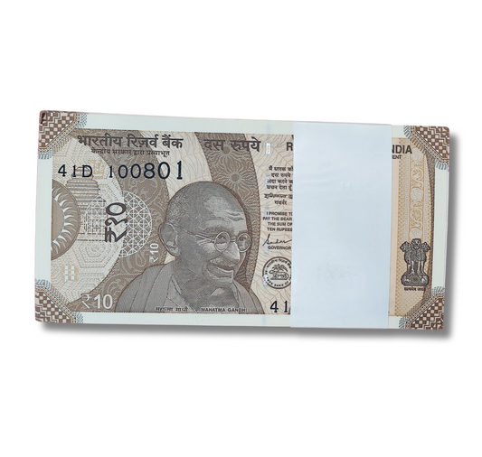 Rupee  10 serial birthday packet 10.08.01 unc  condition