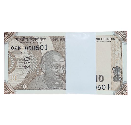 Rupee  10 serial birthday packet 050601  unc condition