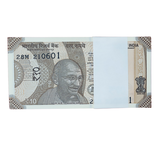 Rupee  10 serial birthday packet 21.06.01  unc  condition
