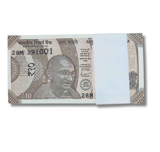 Rupee  10 serial birthday packet 29.10.01 Unc  condition