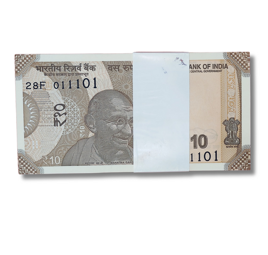 Rupee 10 serial Birthday packet 01.11.01 November 1  Unc  condition