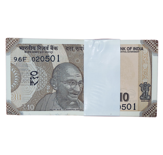 Rupee 10 serial birthday packet 02.05.01 May 2 unc  condition