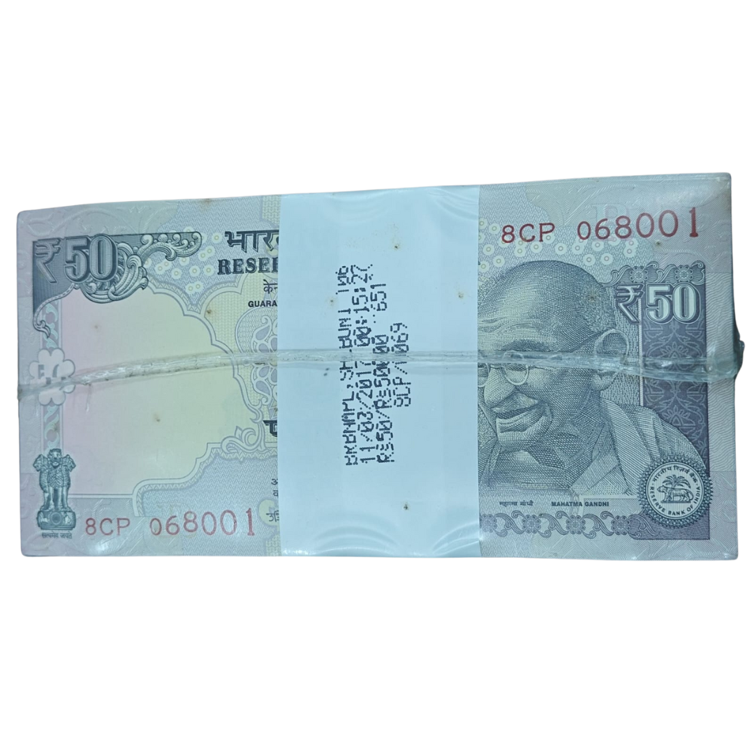 Rs 50 telescopic rim 068001 governor urjit patel unc condition