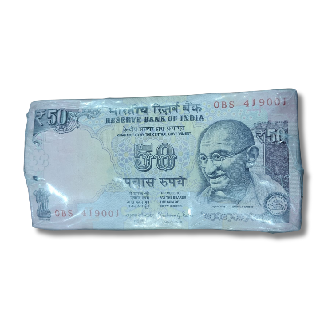 Rs 50 rim 419000 with 420000 governor Raghuram rajan unc condition