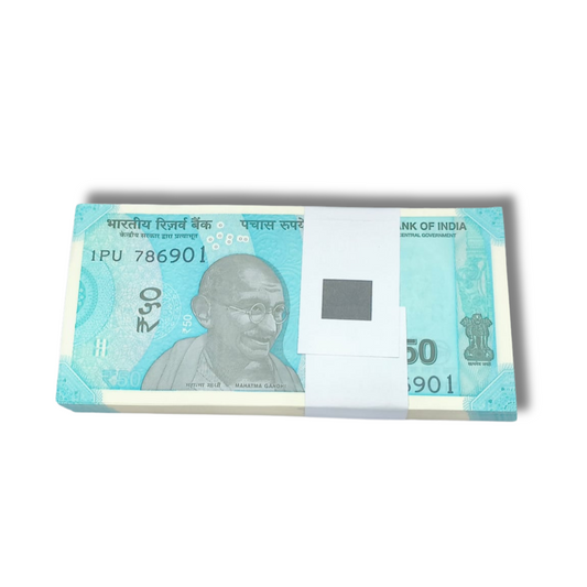 Rs 50 Note Packet 786901 | Holy 786 Bismillah | 100 Notes GEM UNC