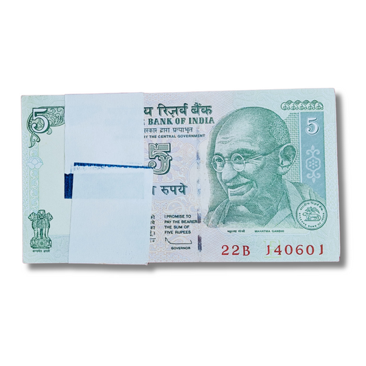 Rs 5 tractor pkt birthday and anniversary date 14.06. 01 Gem unc condition