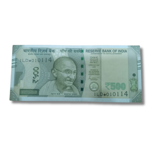 Rs 500 Star Birthday 01.01.14 Governor Shaktikant Das UNC Condition