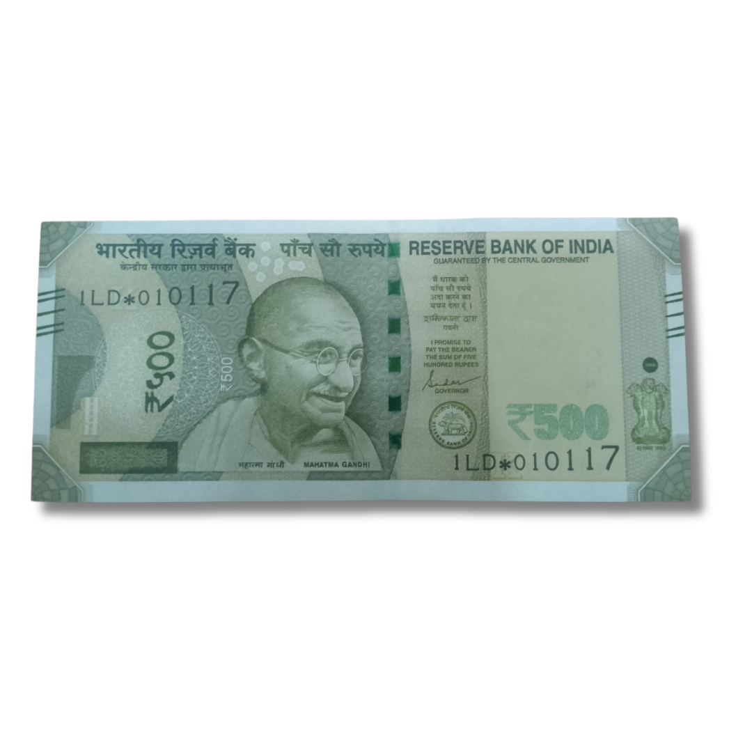 Rs 500 Star Birthday 01.01.17 Governor Shaktikant Das UNC Condition