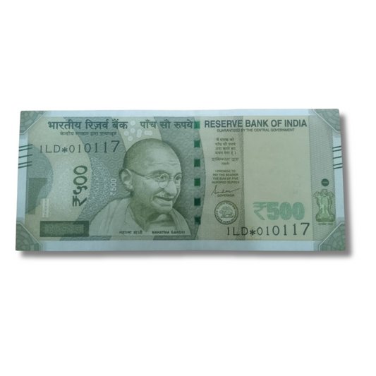 Rs 500 Star Birthday 01.01.17 Governor Shaktikant Das UNC Condition