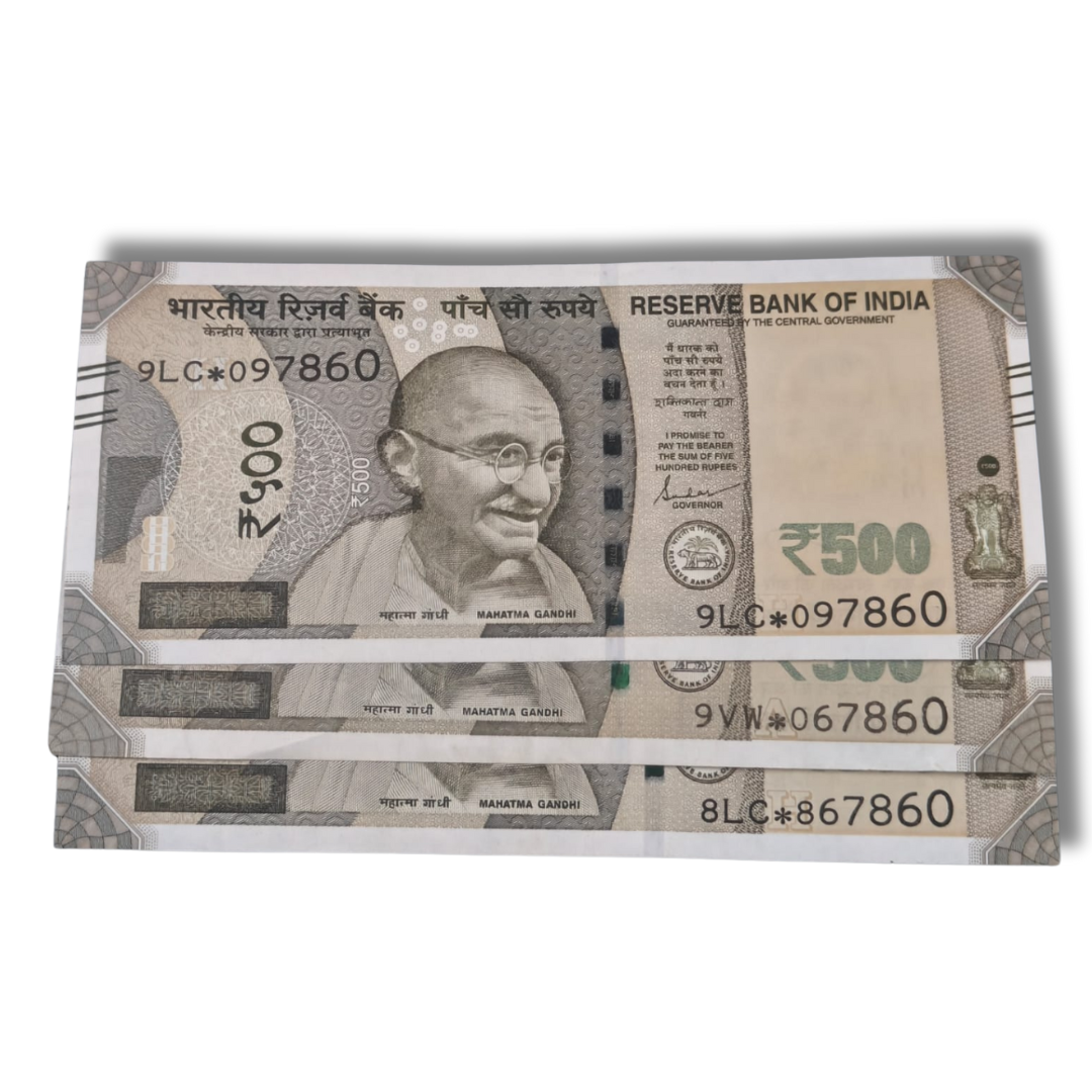 Rs 500 Note 3 Note Set With 786 Holy Number | Bismillah Special Collection