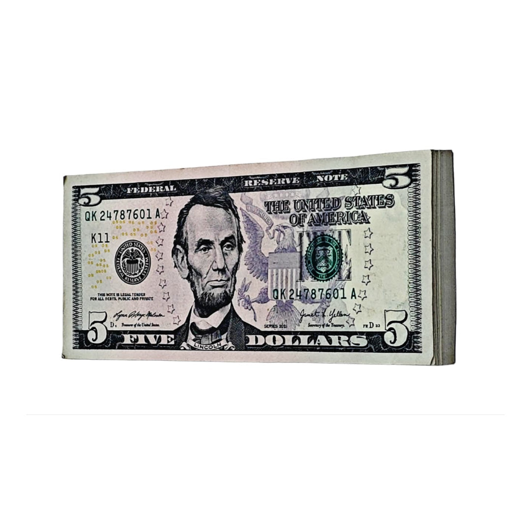 Rare $5 Dollar Abraham Lincoln Federal Reserve Note Collectible