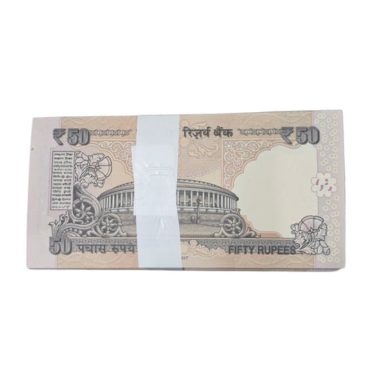 ₹50 Old Gandhi Note Packet – Rare Consecutive Serial 8CG 372401 | Collectible Currency