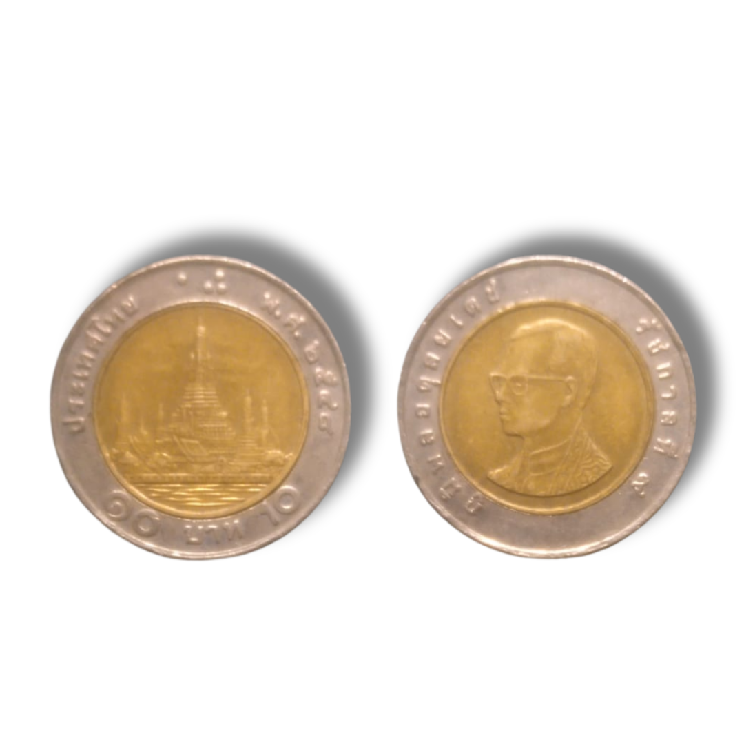 Thailand 10 Baht coin – collectible world coin for numismatics, foreign currency collectors, and Thailand coin collection lovers